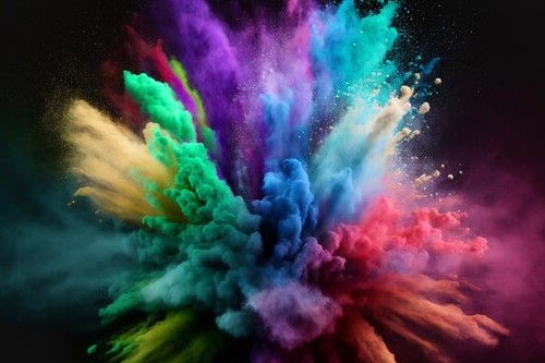 Color powder wave